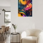 Chromatic Ribbon Currents metal wall art print, view 5