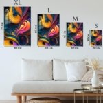 Chromatic Ribbon Currents metal wall art print, view 6