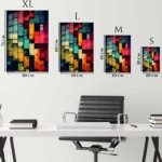 Chromatic Grid metal wall art print, view 6
