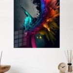 Prismatic Burst metal wall art print, view 4