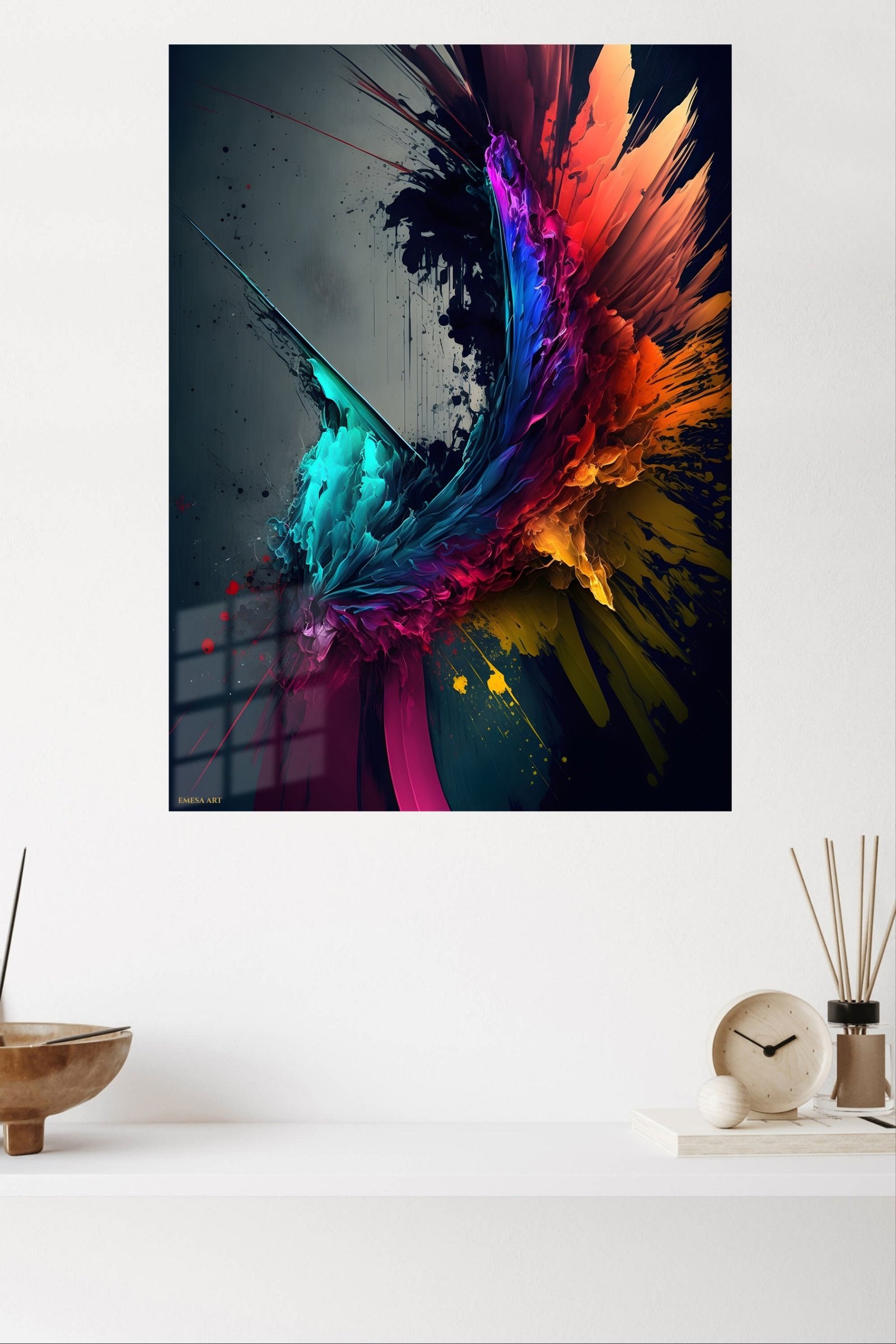 Prismatic Burst metal wall art print, view 4