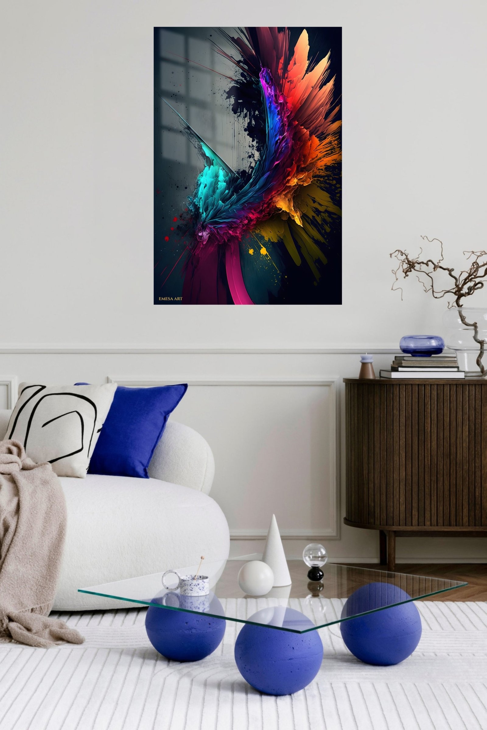 Prismatic Burst metal wall art print, view 5