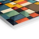 Chromatic Block Mosaic metal wall art print, view 2