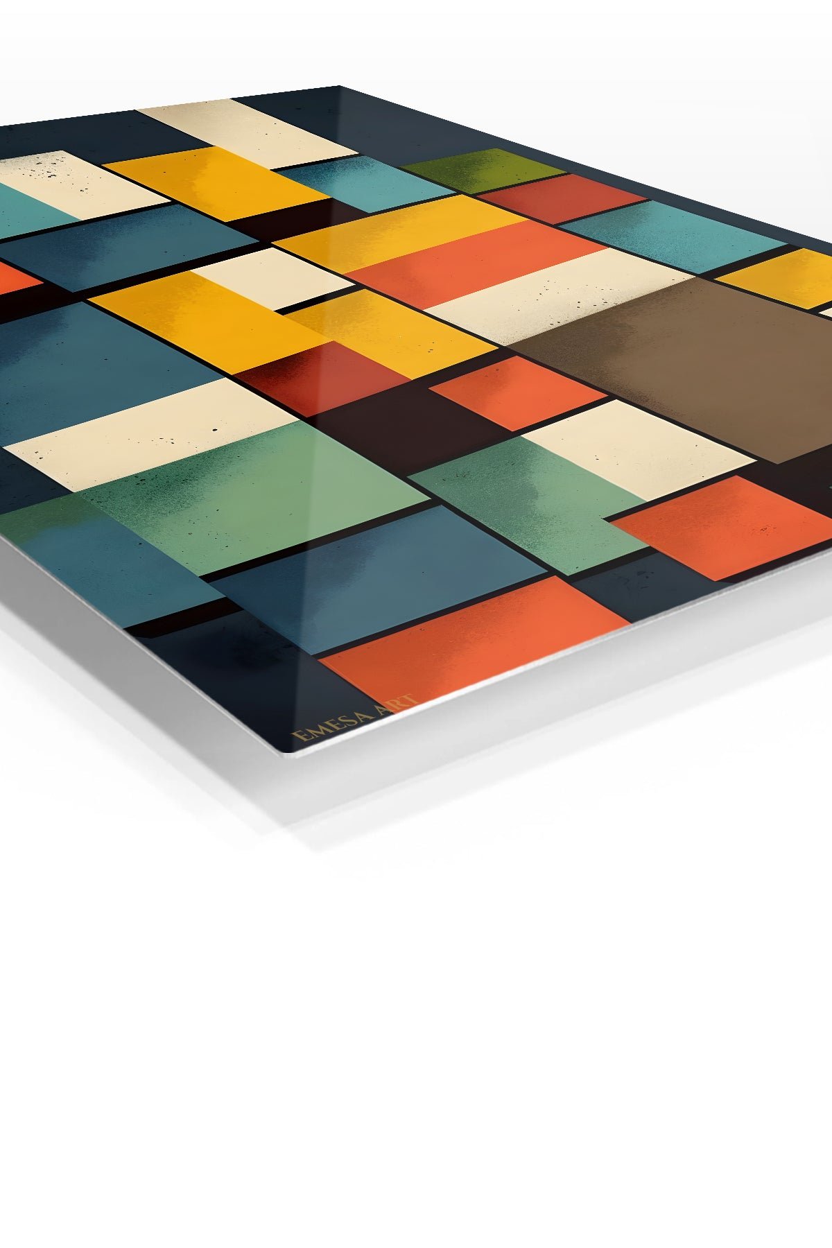 Chromatic Block Mosaic metal wall art print, view 2