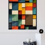 Chromatic Block Mosaic metal wall art print, view 4