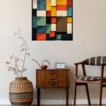 Chromatic Block Mosaic metal wall art print, view 5