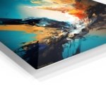 Teal and Gold Impact metal wall art print, view 2