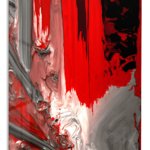 Crimson Liquid Rift metal wall art print