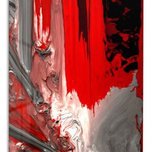 Crimson Liquid Rift metal wall art print