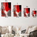 Crimson Liquid Rift metal wall art print, view 6