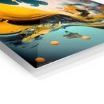 Amber Current Abstract metal wall art print, view 2