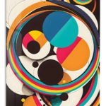 Orbiting Color Forms metal wall art print