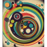 Orbiting Color Vortex metal wall art print