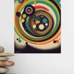 Orbiting Color Vortex metal wall art print, view 4