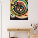 Orbiting Color Vortex metal wall art print, view 5