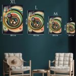 Orbiting Color Vortex metal wall art print, view 6