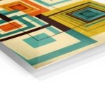 Layered Geometric Balance metal wall art print, view 2