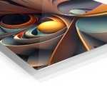 Amber Orbital Ribbons metal wall art print, view 2