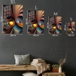 Amber Orbital Ribbons metal wall art print, view 6