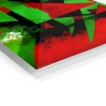 Crimson Green Geometry metal wall art print, view 2