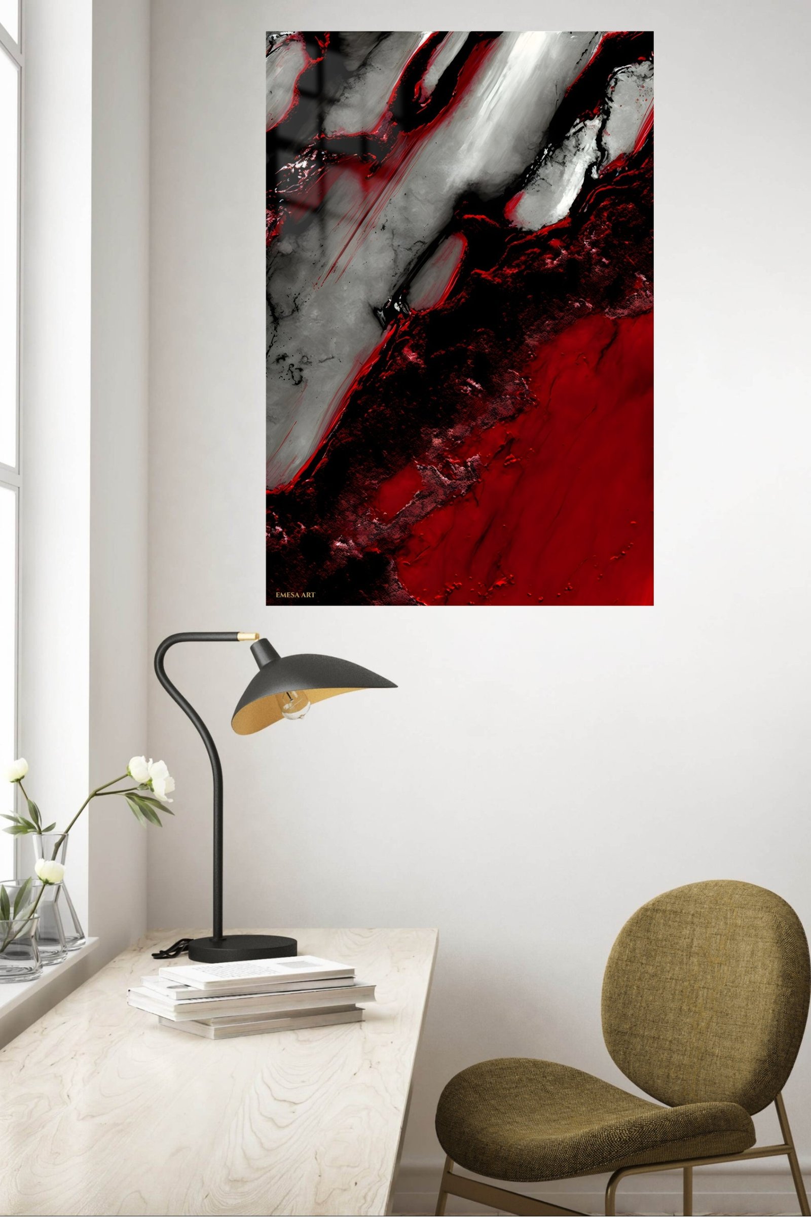Crimson Rift metal wall art print, view 5