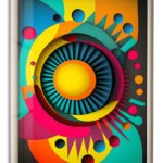Radiant Geometric Orbit metal wall art print