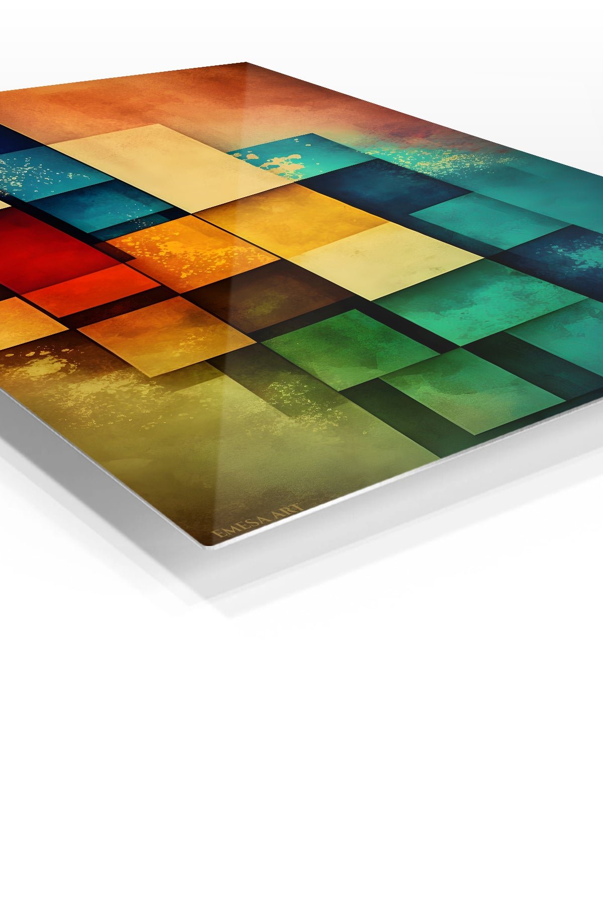 Layered Spectrum Geometry metal wall art print, view 2