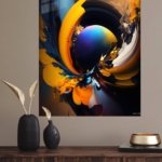 Solar Orbit Fusion metal wall art print, view 4