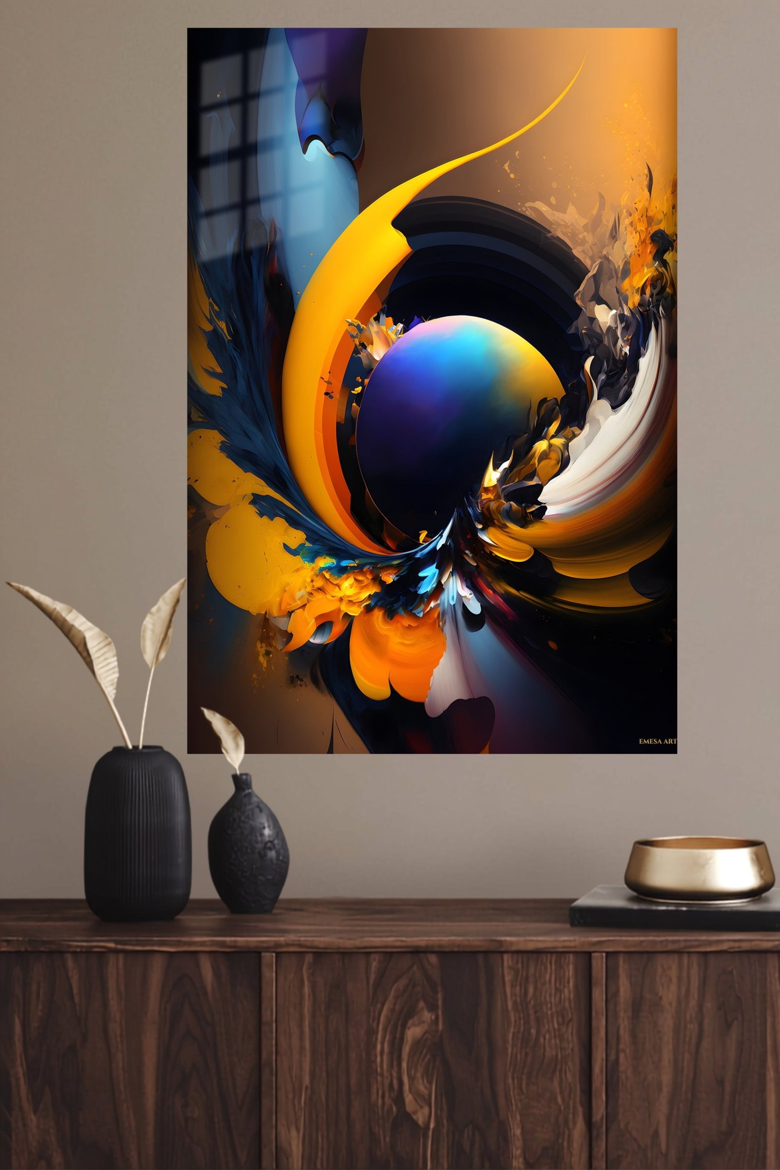 Solar Orbit Fusion metal wall art print, view 4