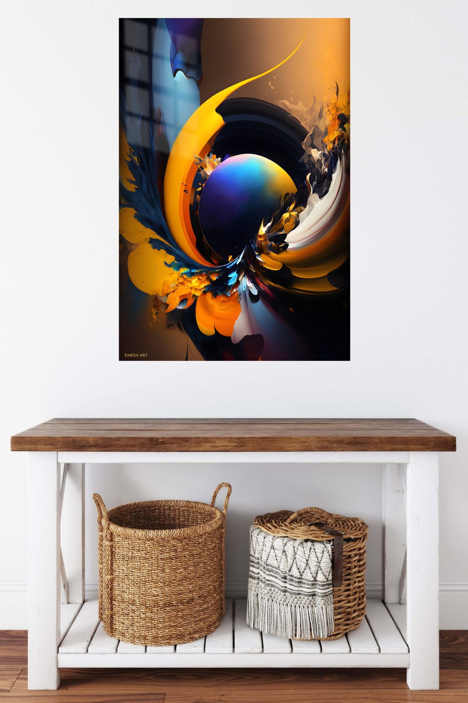 Solar Orbit Fusion metal wall art print, view 5