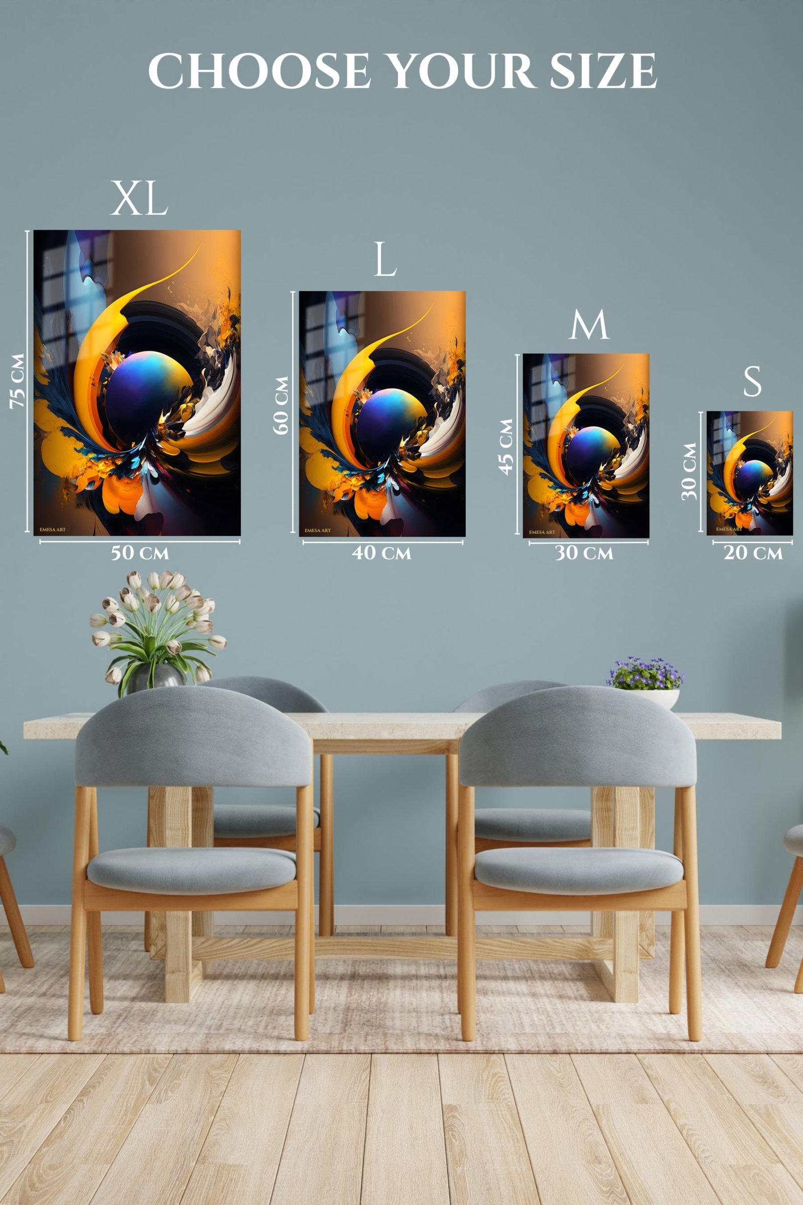 Solar Orbit Fusion metal wall art print, view 6