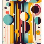 Rhythmic Geometric Orbits metal wall art print