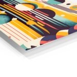 Rhythmic Geometric Orbits metal wall art print, view 2