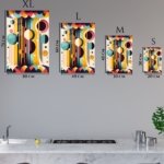 Rhythmic Geometric Orbits metal wall art print, view 6