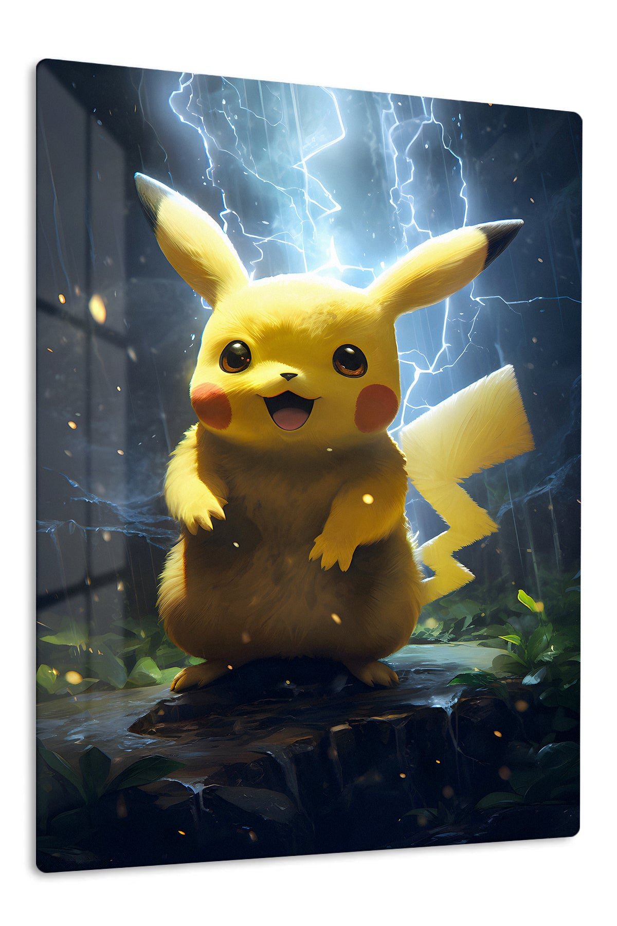 Electric Yellow Creature metal wall art print