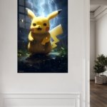 Electric Yellow Creature metal wall art print, view 5