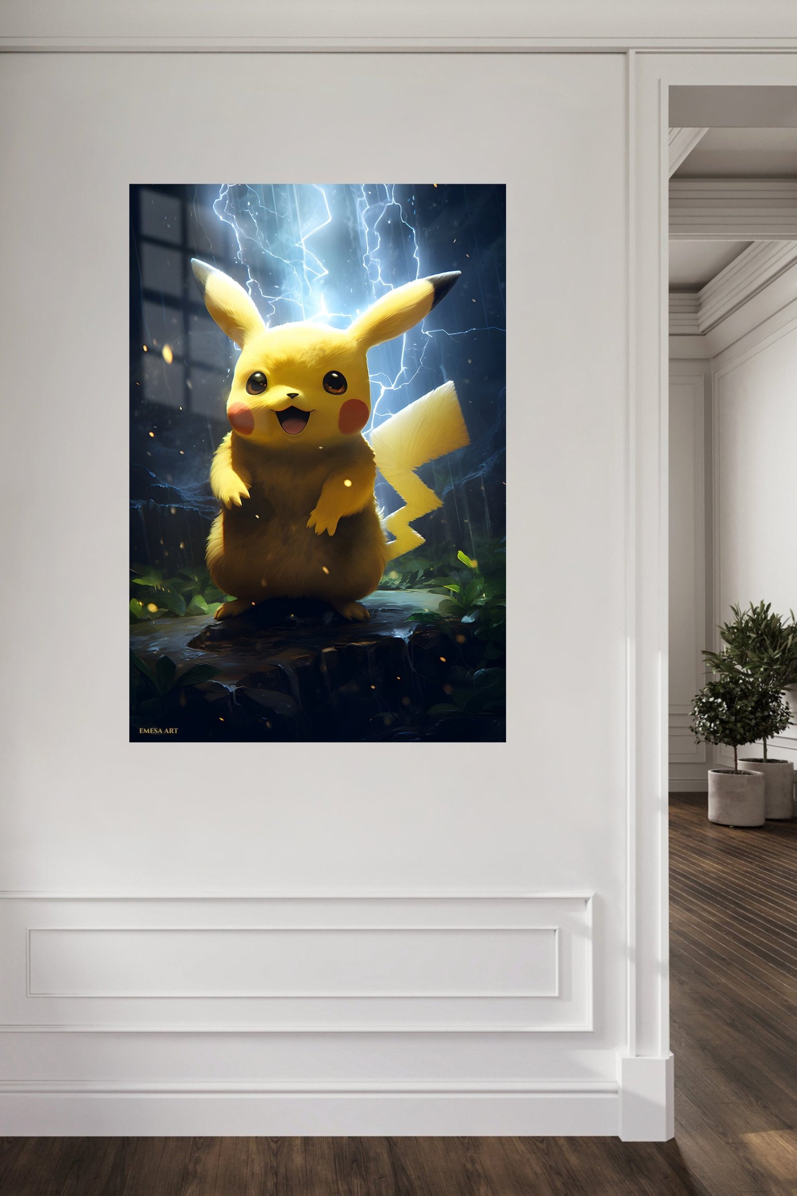 Electric Yellow Creature metal wall art print, view 5