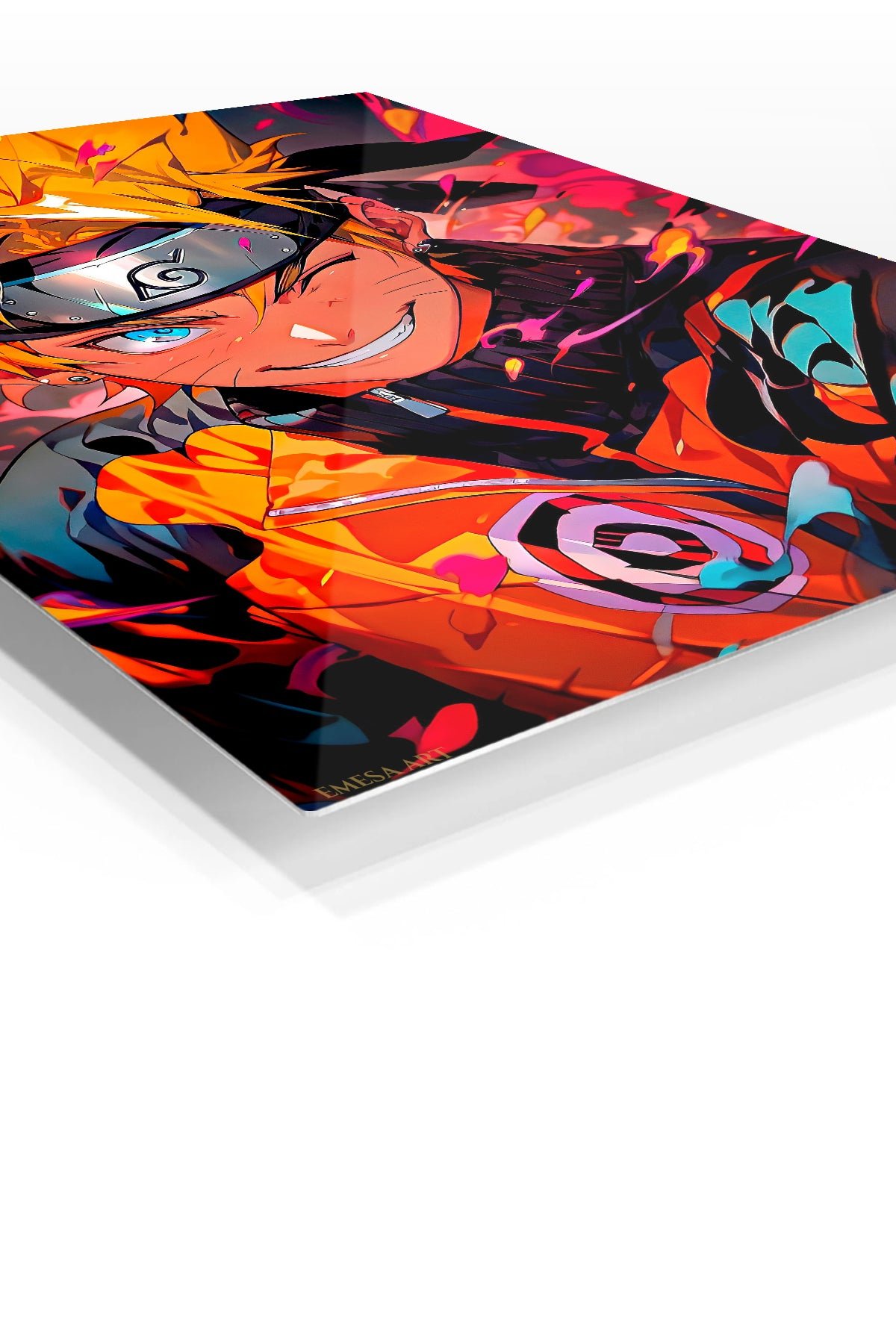 Fiery Ninja Hero Portrait metal wall art print, view 2