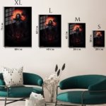 Crimson Shadow Warrior metal wall art print, view 6