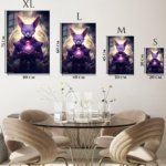 Mystic Purple Feline Guardian metal wall art print, view 6