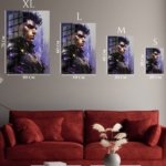 Violet Futuristic Warrior metal wall art print, view 6