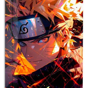 Blazing Ninja Close-Up metal wall art print