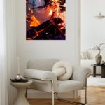 Blazing Ninja Close-Up metal wall art print, view 5