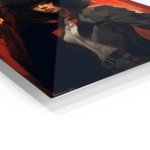 Red Noir Heroine Portrait metal wall art print, view 2