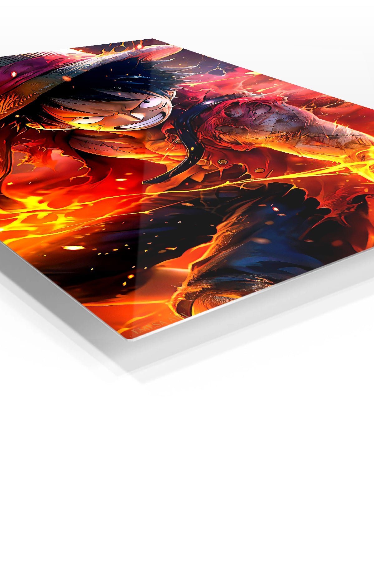 Fiery Straw Hat Adventurer metal wall art print, view 2