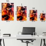 Fiery Straw Hat Adventurer metal wall art print, view 6