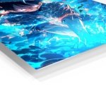 Blue Energy Straw Hat Hero metal wall art print, view 2