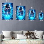 Blue Energy Straw Hat Hero metal wall art print, view 6