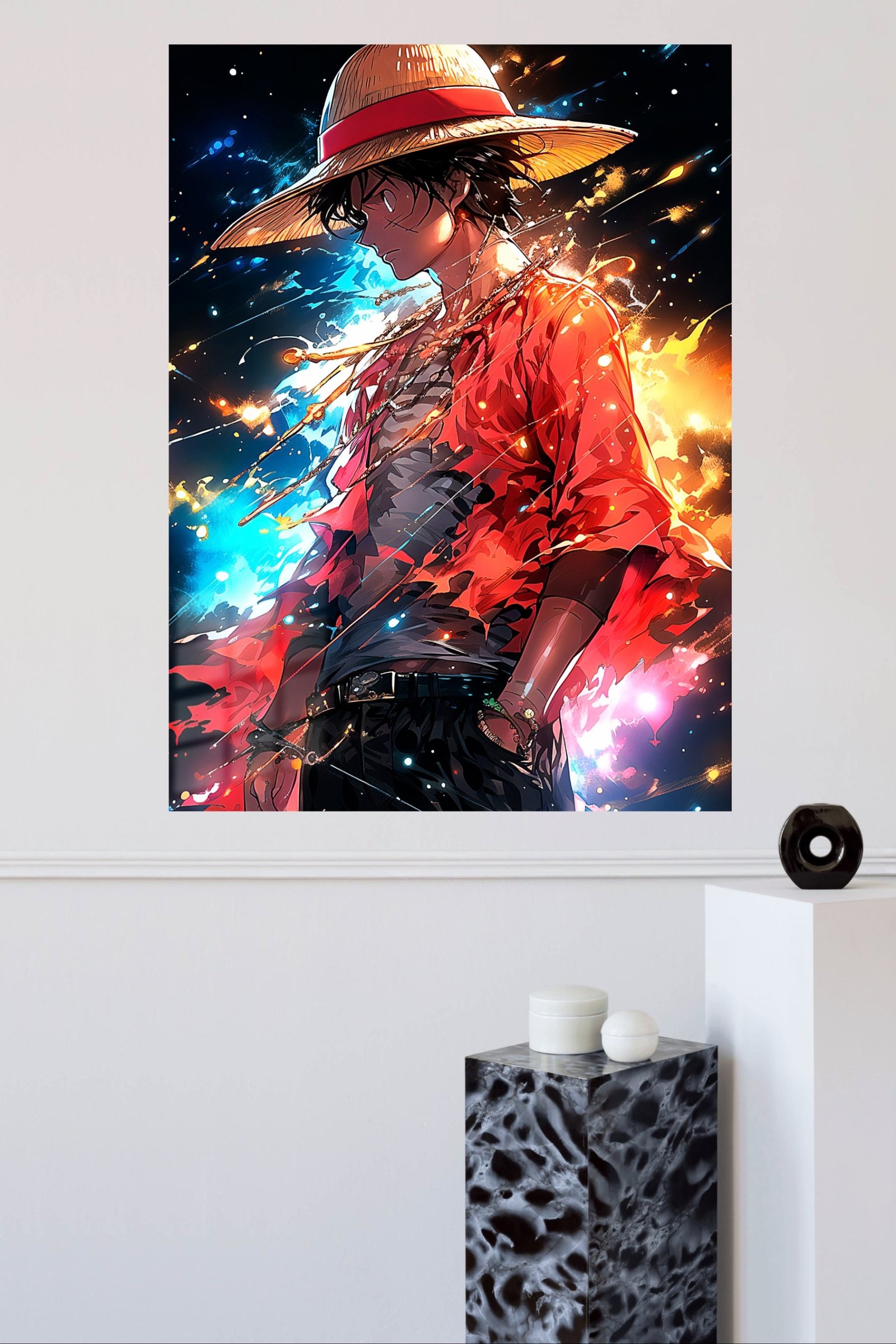 Cosmic Straw Hat Adventurer metal wall art print, view 4
