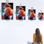 Cosmic Straw Hat Adventurer metal wall art print, view 6